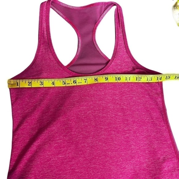 Lululemon Pink Mesh Back Cool Racerback CBR Heathered Tank Size 6 - Picture 6 of 7